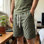 [Leve 4, Pague Só 2!] Bermuda Cargo Stark Masculina em Poliéster Resistente e Algodão de Modelagem Tática com Bolsos Expansíveis