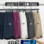 [Leve 5, Pague Só 3!] Bermuda Nexus Masculina em Tecido de Aparência de Nylon de Máxima Mobilidade com Ajuste Ergonômico e Costura Oculta