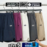 [Leve 5, Pague Só 3!] Bermuda Nexus Masculina em Tecido de Aparência de Nylon de Máxima Mobilidade com Ajuste Ergonômico e Costura Oculta