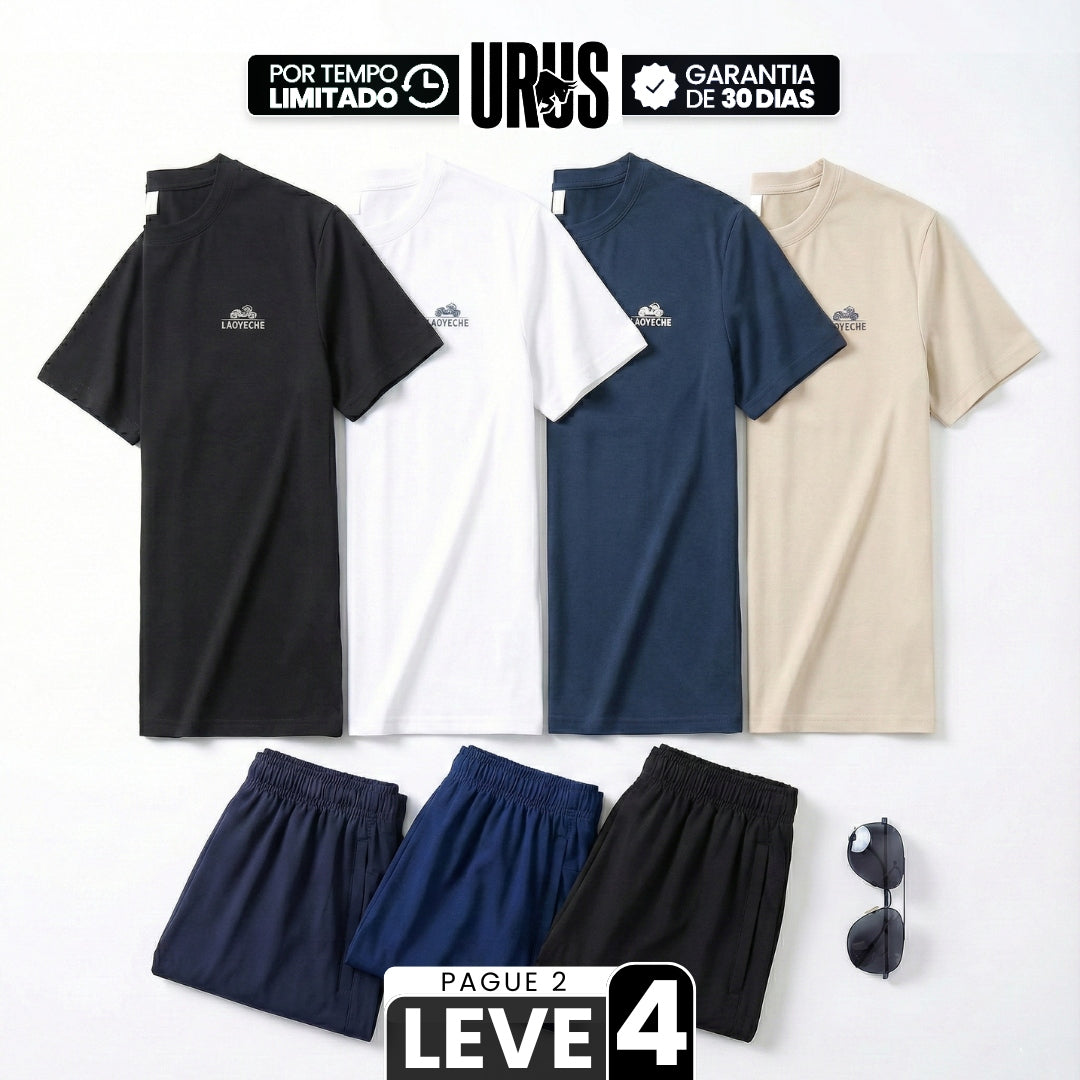 [Pague 2, Leve 4!] Camiseta Masculina Vortis em Poliamida High-Tech e Elastano Blindado de Alta Dissipação de Calor + BRINDES: 3 Bermudas e Óculos de Sol