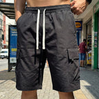 [Leve 4, Pague Só 2!] Bermuda Cargo Stark Masculina em Poliéster Resistente e Algodão de Modelagem Tática com Bolsos Expansíveis