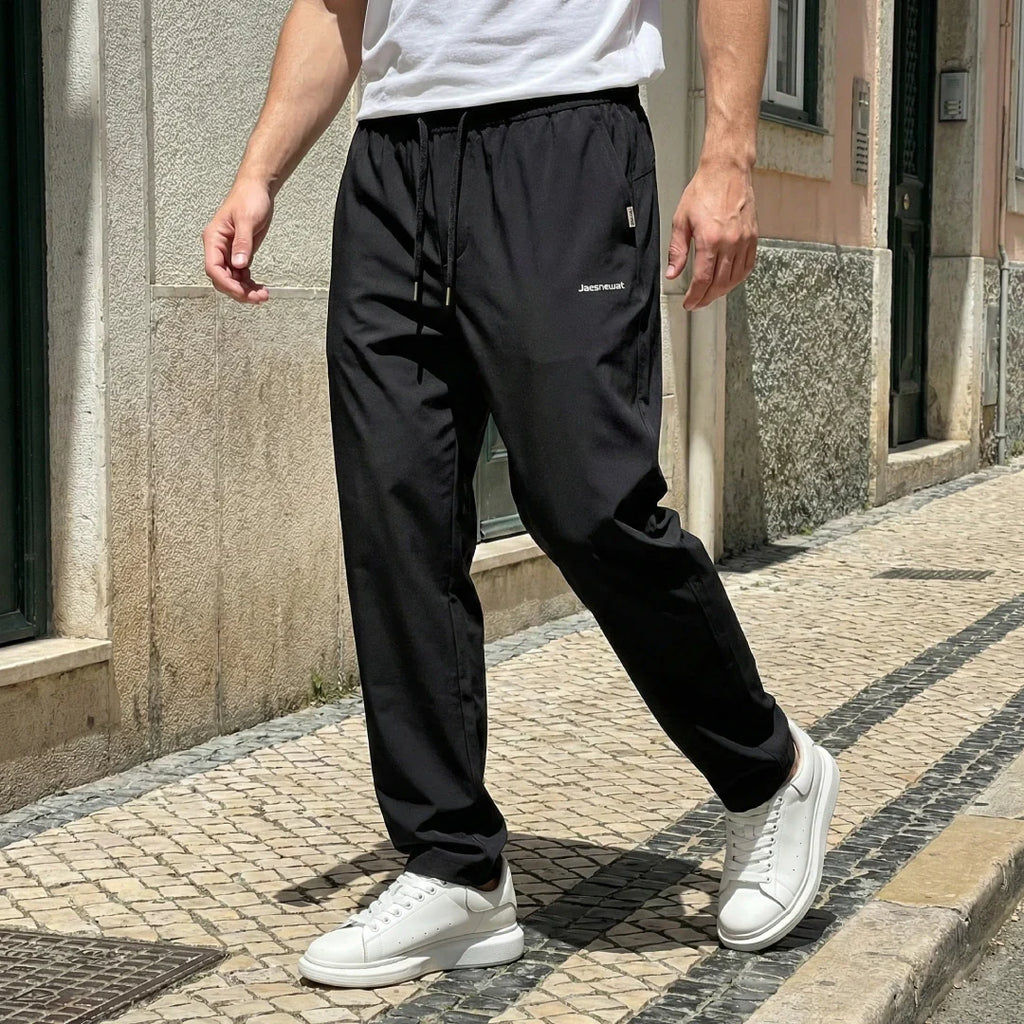 [Leve 3, Pague Só 2!] Calça Keldor Masculina em Tecido Ice Silk e Elastano de Alta Fluidez com Cós Elástico Ajustável