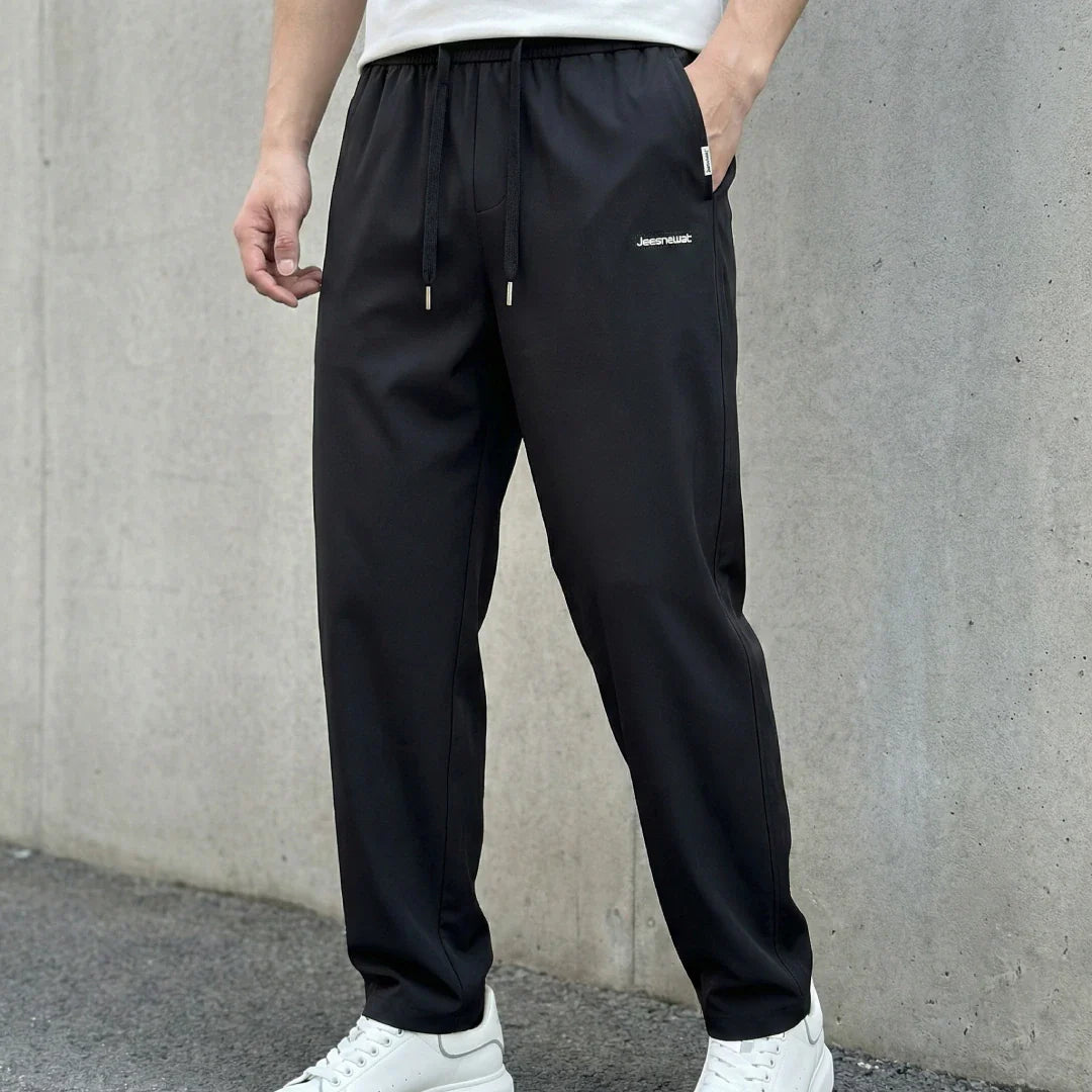 [Leve 3, Pague Só 2!] Calça Keldor Masculina em Tecido Ice Silk e Elastano de Alta Fluidez com Cós Elástico Ajustável