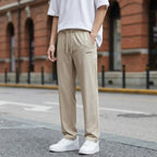 [Leve 3, Pague Só 2!] Calça Keldor Masculina em Tecido Ice Silk e Elastano de Alta Fluidez com Cós Elástico Ajustável