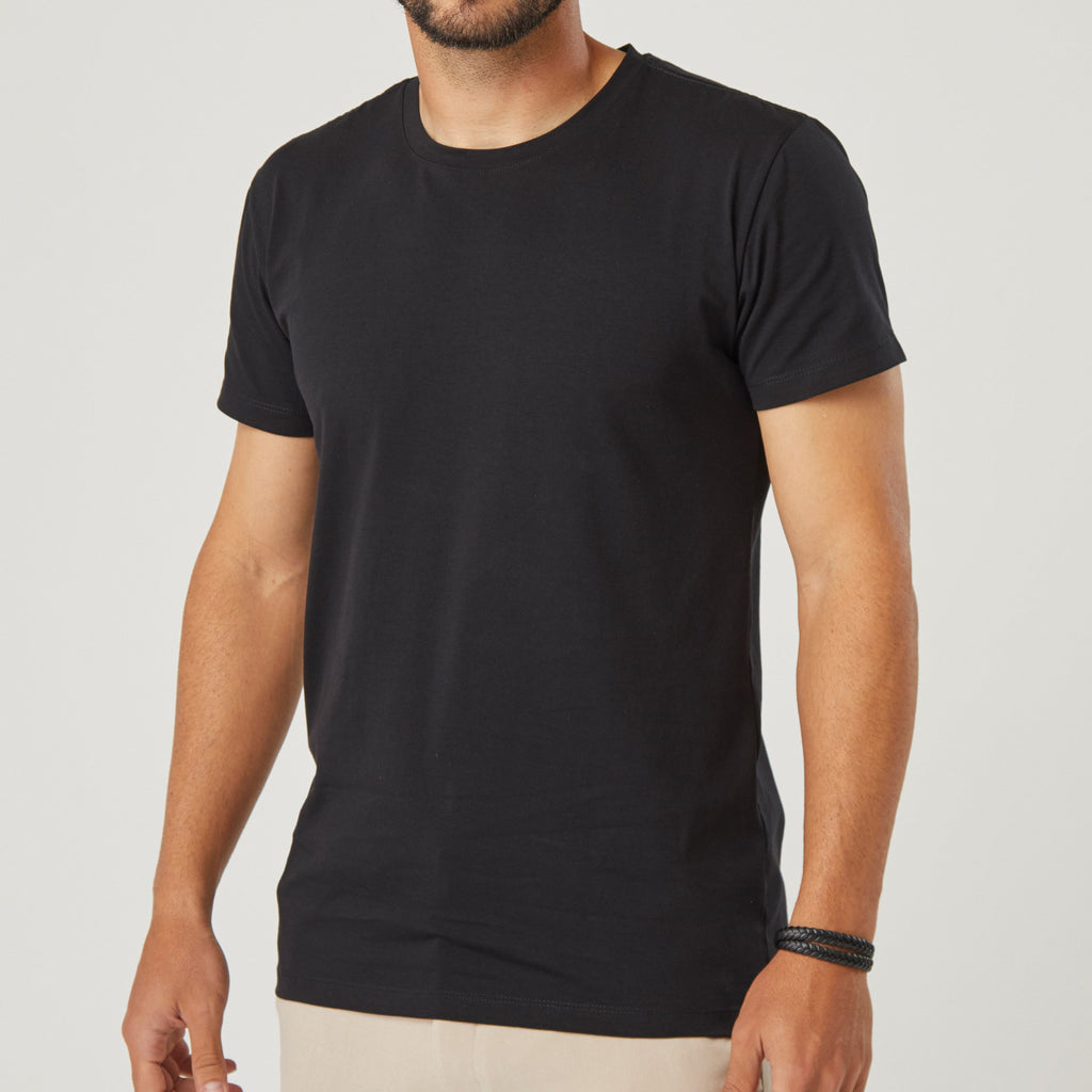 Camiseta Masculina Algodão Pima - Preta