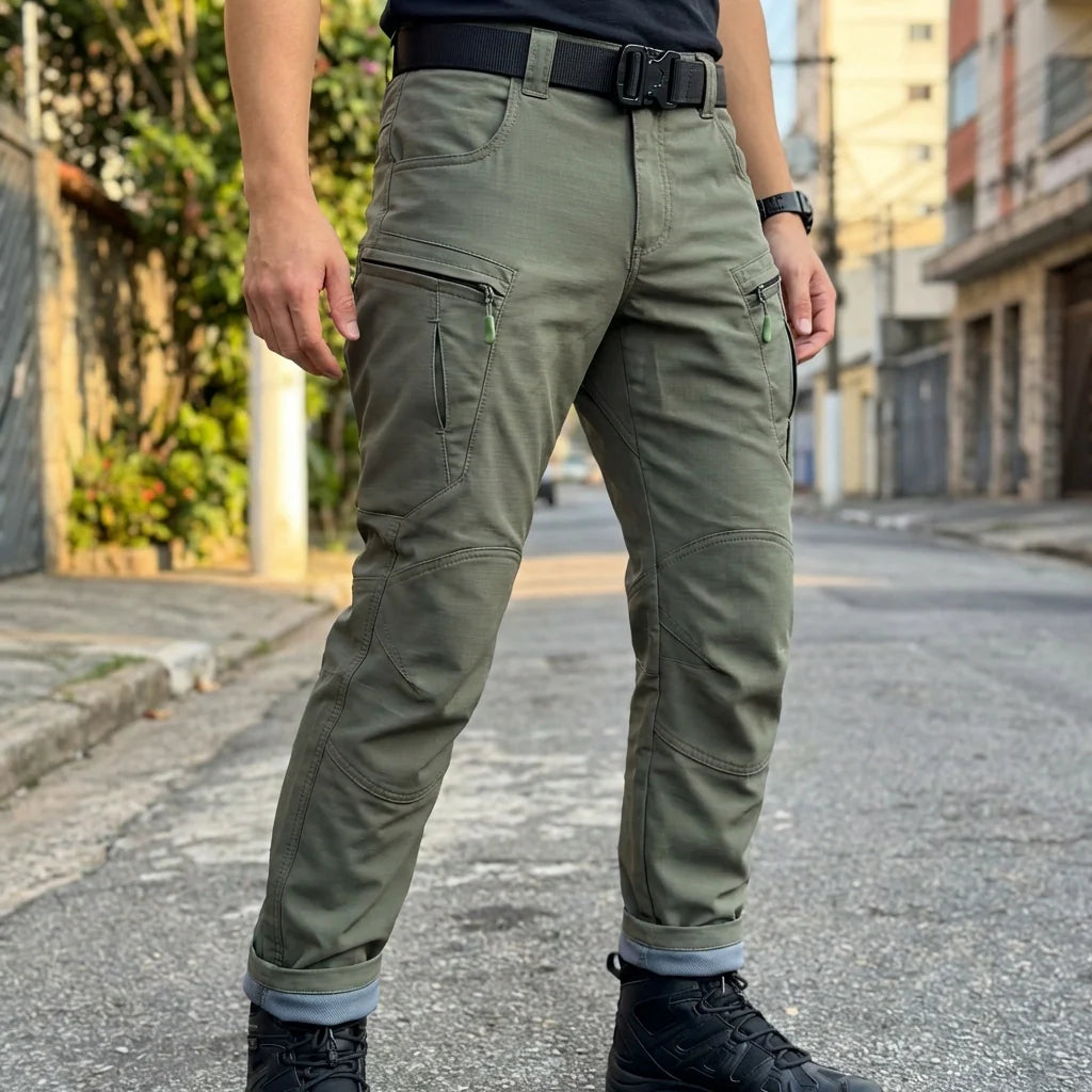 [Leve 4, Pague Só 2!] Calça Tática Delta Masculina em Ripstop Impermeável e Forro Mesh com Joelhos Articulados